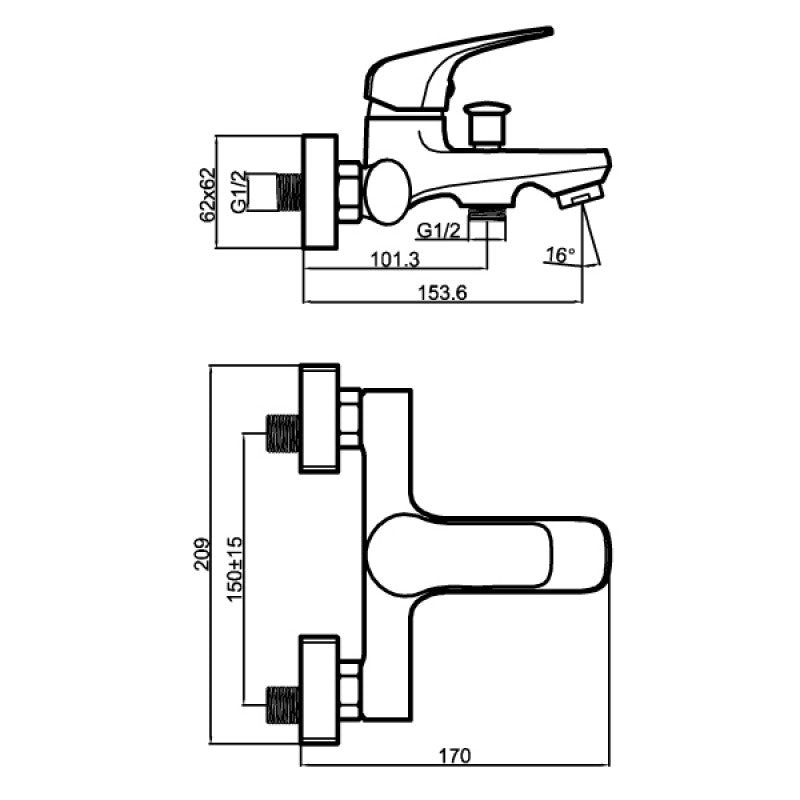 AER SAM BP1 Shower Mixer