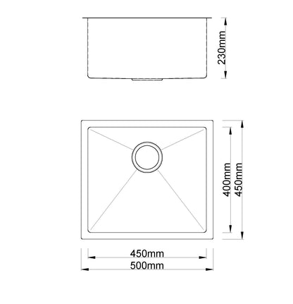 Boshsini BSQ5045 NanoTech Kitchen Sink