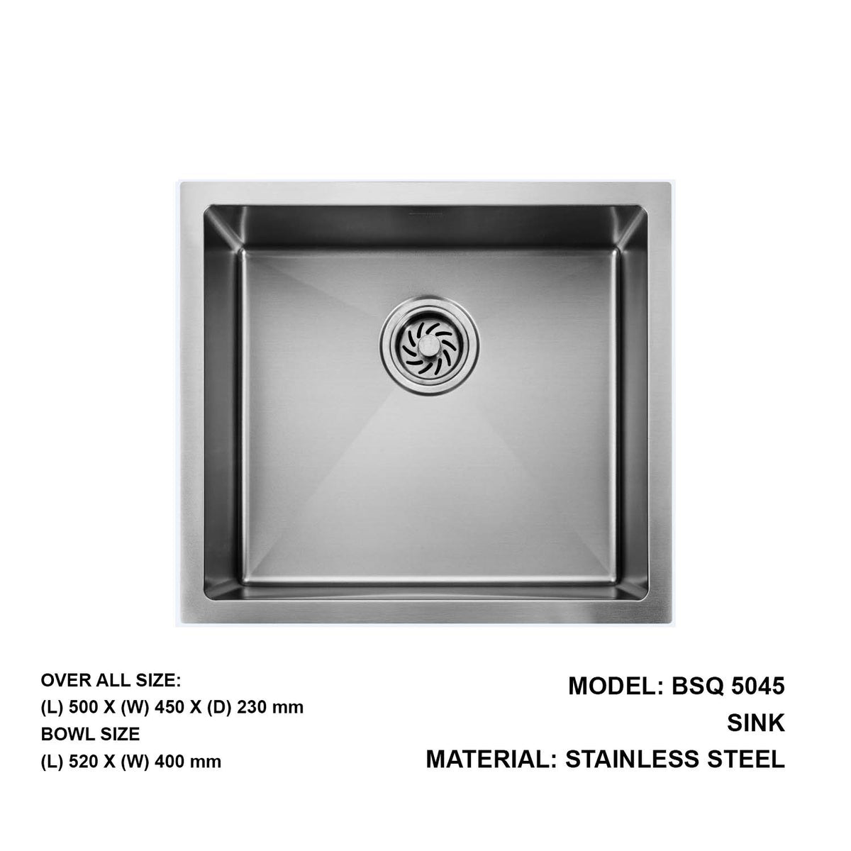 Boshsini BSQ5045 NanoTech Kitchen Sink