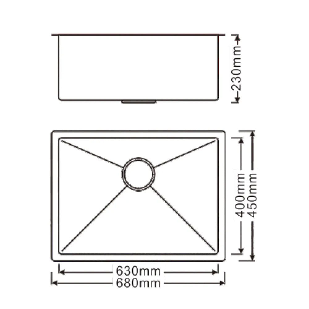 Boshsini BSQ6845-NHC Nano+HoneyComb Kitchen Sink