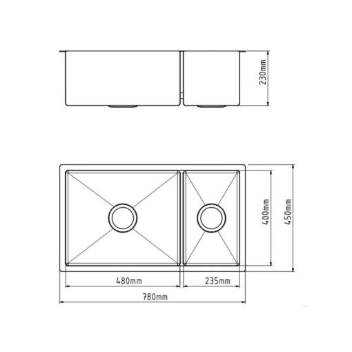 Boshsini BSQ7845-NHC Nano+HoneyComb Kitchen Sink