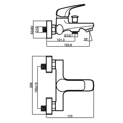 AER SAM BP1 Shower Mixer