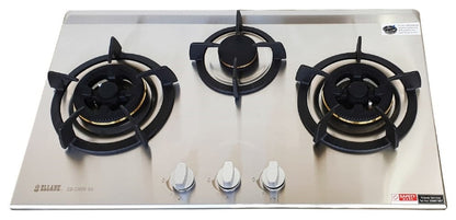 ELLANE 3-Burner Stainless Steel Gas Hob (EB-338SV)
