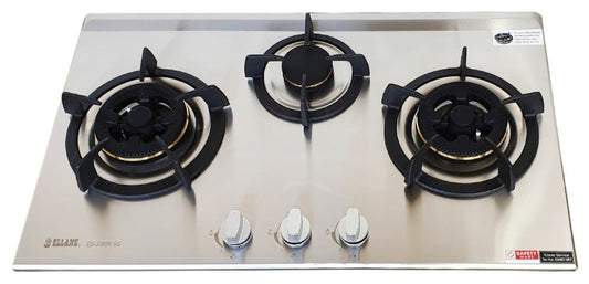 ELLANE 3-Burner Stainless Steel Gas Hob (EB-338SV)