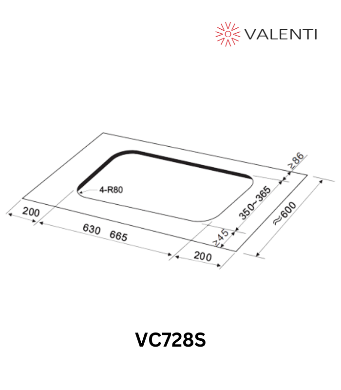 Valenti Stainless Steel Gas Hob (VC728S)