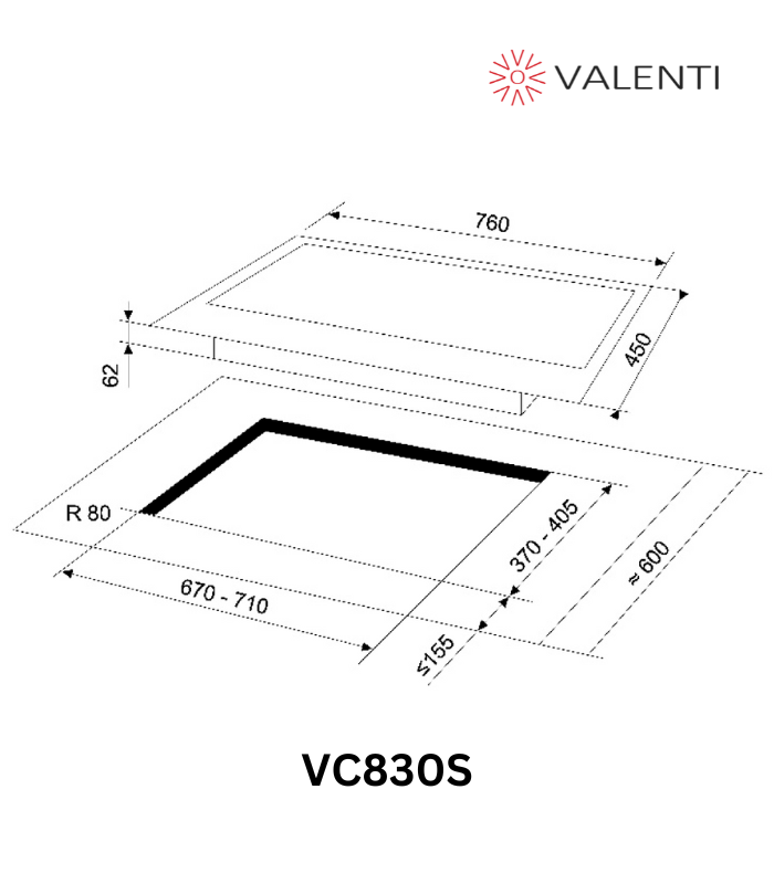 Valenti Stainless Steel Gas Hob (VC830S)
