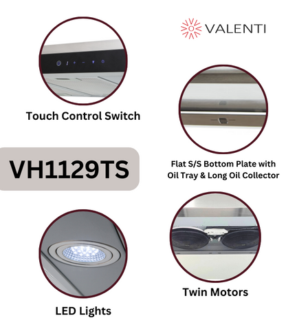 Valenti Semi Integrated Hood (VH1129TS)
