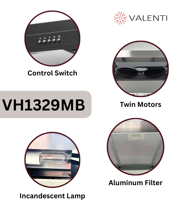 Valenti Semi Integrated Hood (VH1329MB)