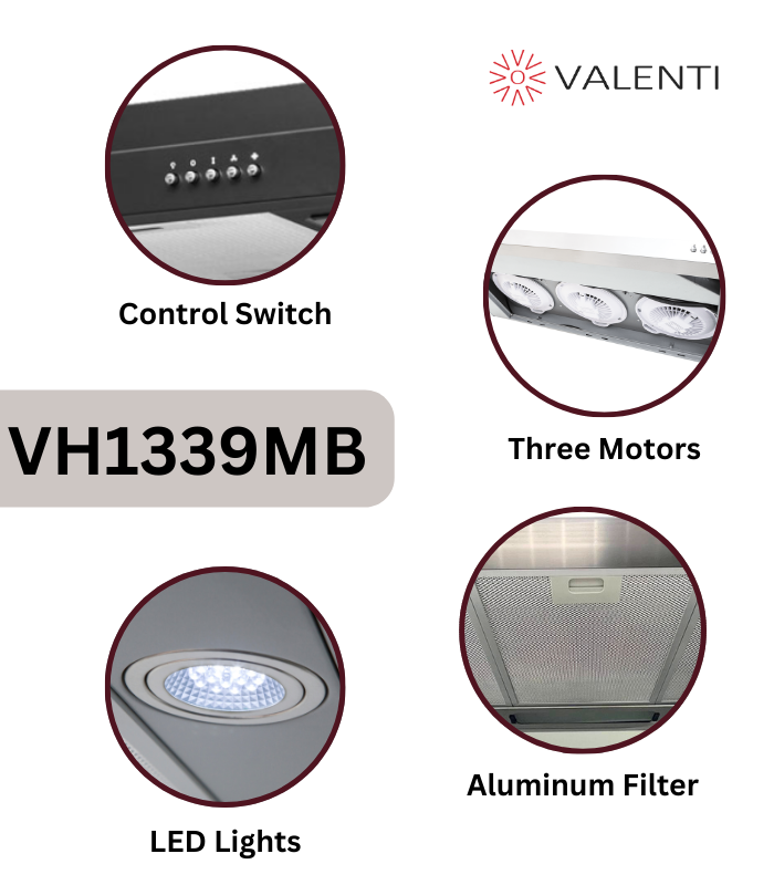 Valenti Semi Integrated Hood (VH1339MB)
