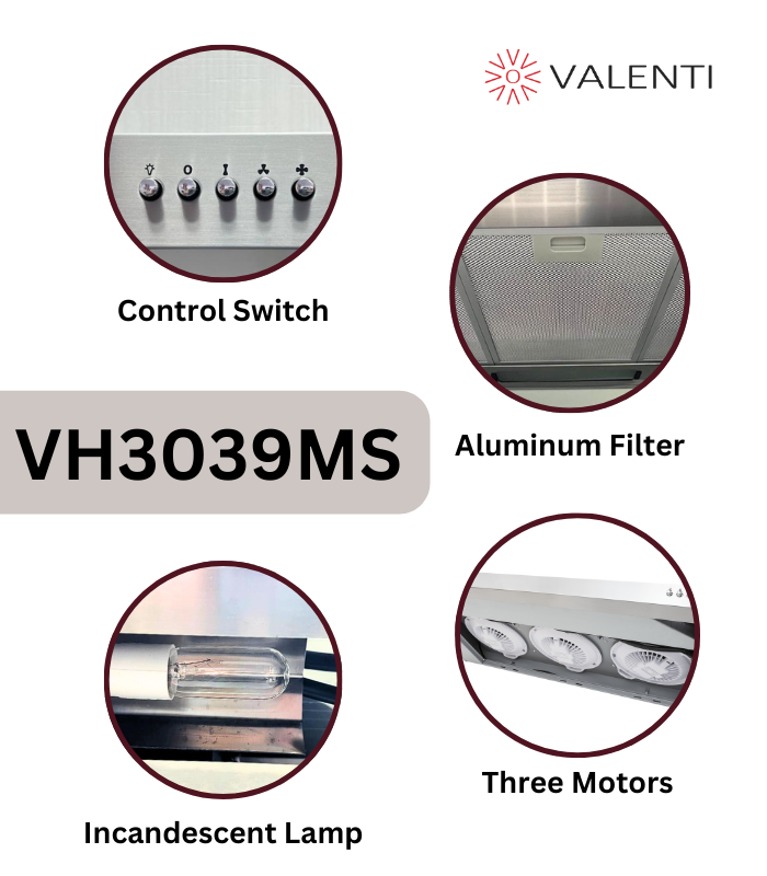 Valenti Slimline Hood (VH3039MS)