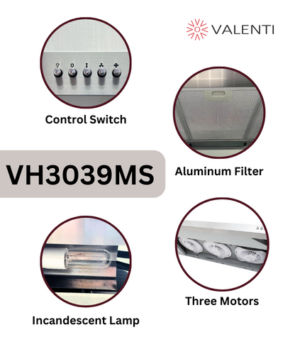 Valenti Slimline Hood (VH3039MS)