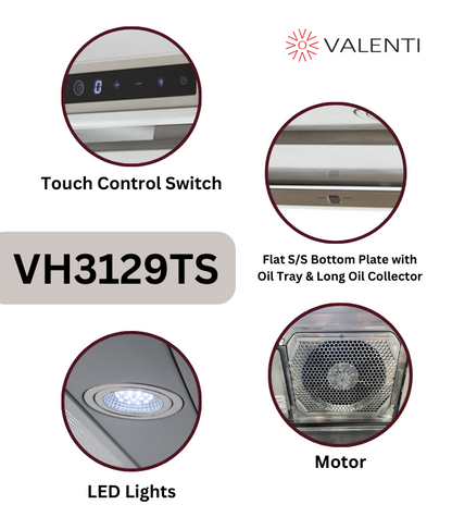 Valenti Slimline Hood (VH3129TS)